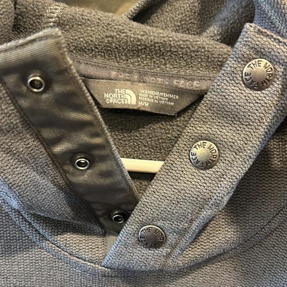 The North Face Knit Stitch Fleece Hoodie Grey size medium - Picture 2 of 4